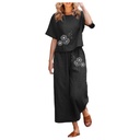 Short sleeve set featuring stylish heat transfer printing for a modern and distinctive look