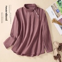 Women's Loose-Fit Shirt Blouse with Long Sleeves – Comfortable and Practical Design for a Modern Look