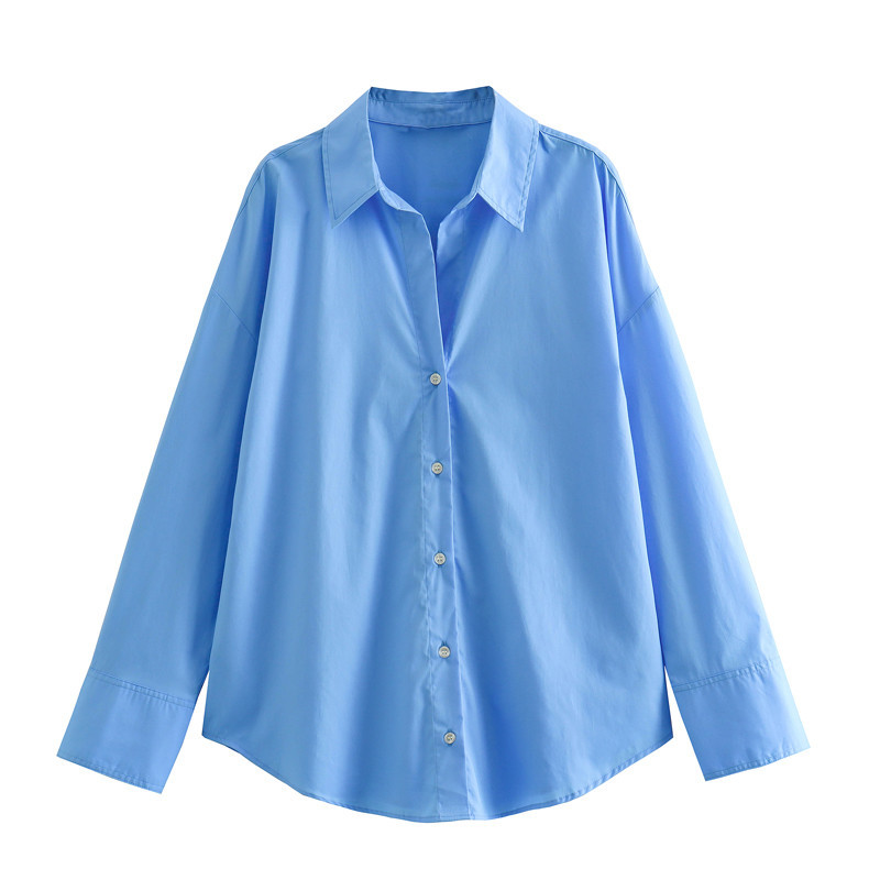 Elegant Women's Shirt – Featuring a Refined Print, Silky Satin Texture, and Graceful Drape