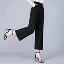 Women's casual wide-leg pants made of soft ice silk fabric, featuring a comfortable and modern design—perfect for everyday wear