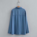 Chiffon shirt with a comfortable design made of ice silk crepe – perfect for plus sizes