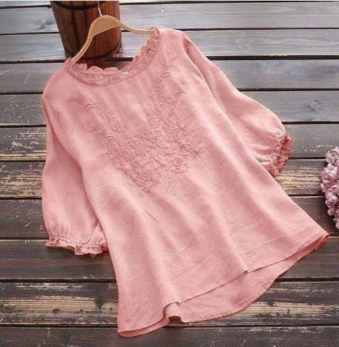 Elegant women's peplum top with flared sleeves — perfect for both casual and formal looks