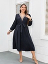 Elegant loose-fit plus-size dress in European and American style