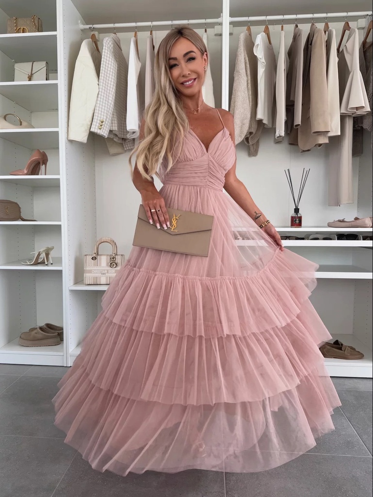 Elegant mesh strap dress with a European and American style for a standout look