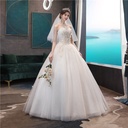 A wedding dress meticulously designed to give you a royal, enchanting touch and a breathtaking appearance