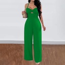 Elegant women's jumpsuit with a sleeveless design and wide-leg cut