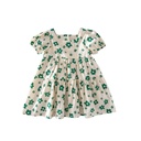Girls’ cotton dress adorned with floral prints – European-style design