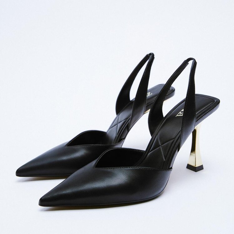 Elegant women’s high-heeled shoes with a pointed toe
