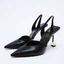 Elegant women’s high-heeled shoes with a pointed toe