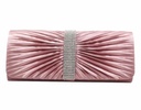 European and American style evening bag with elegant pleats and sparkling crystals