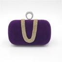 Velvet women's evening bag adorned with crystals, suitable for all occasions