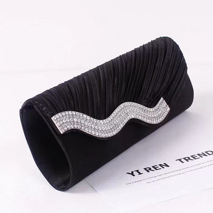 Elegant evening clutch bag adorned with rhinestones