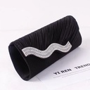 Elegant evening clutch bag adorned with rhinestones