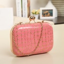 Mini beaded bag adorned with rhinestones, featuring an elegant double clip design