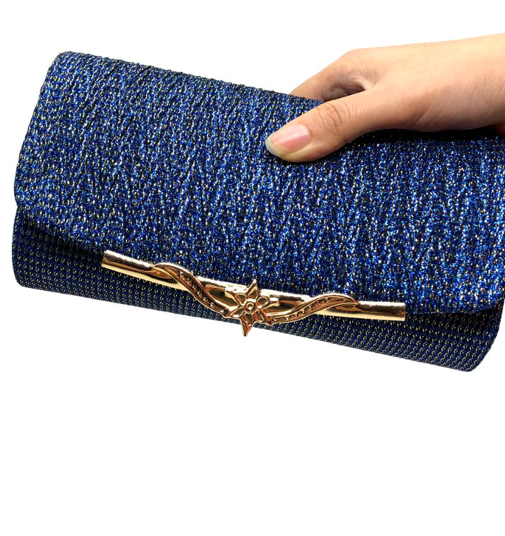 Elegant women's clutch bag with a shoulder chain