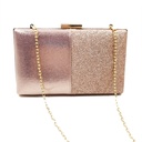 Women's evening bag with sequin accents, usable as a clutch or shoulder bag