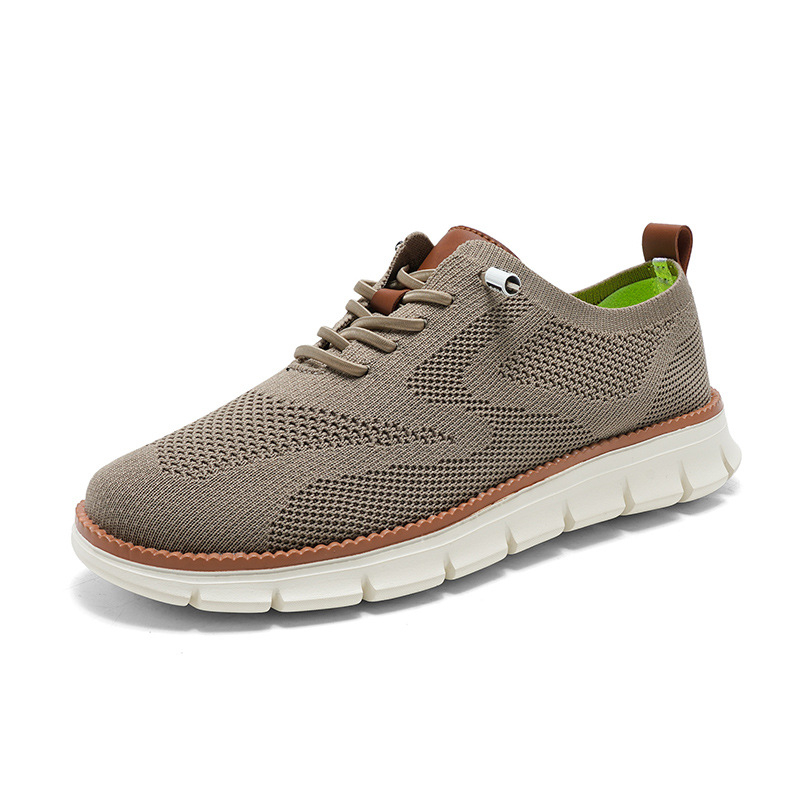 Woven lace‑up men’s casual shoes that add a touch of elegance