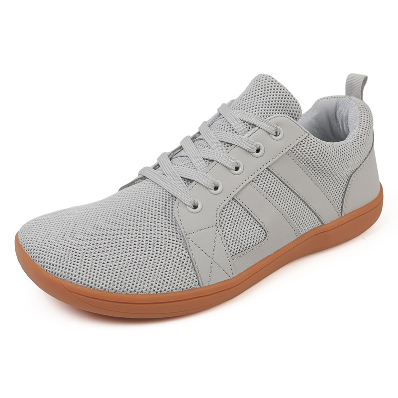 Men’s flat casual fly‑knit shoes, wide and comfortable