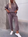Two-Piece Set – Solid Color with Cropped Pants