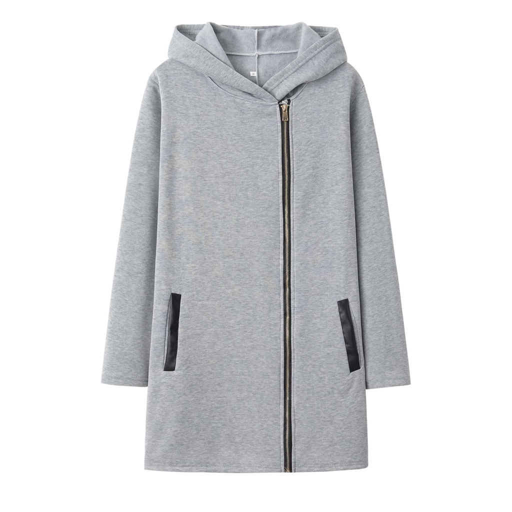 Trendy Women's Fleece Hoodie Sweatshirt Jacket