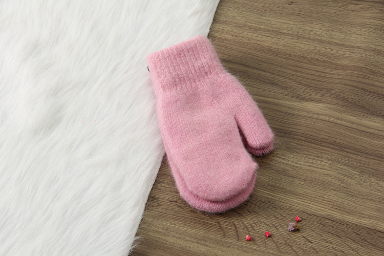 Children’s Thick Wool Full-Finger Gloves