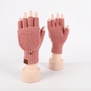Children’s Winter Warm Flip Gloves with Elegant Pattern