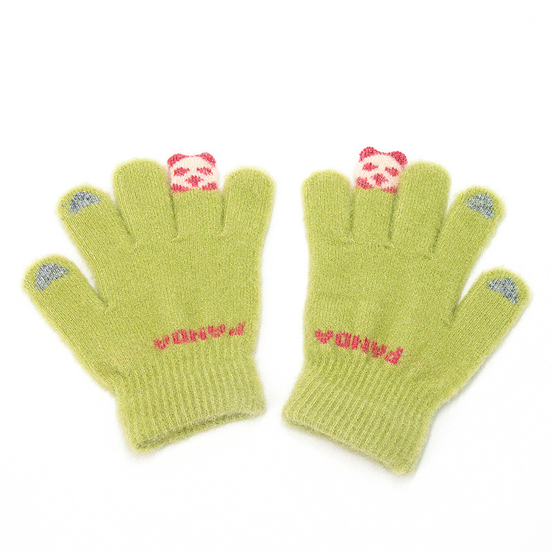 Children’s Plush Knitted Gloves with Finger Openings