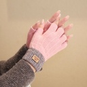 Wool Knitted Half-Finger Fiber Gloves – Warm & Cozy