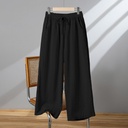Women's Lightweight Straight-Leg Casual Pants with Drawstring
