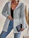 Women's Plus Size Casual Loose Jacket with Patchwork Design