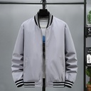 Loose Casual Jacket with Stand Collar for a Modern Look
