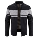 New Men’s Casual V-Neck Sweater Jacket with Color Block Design