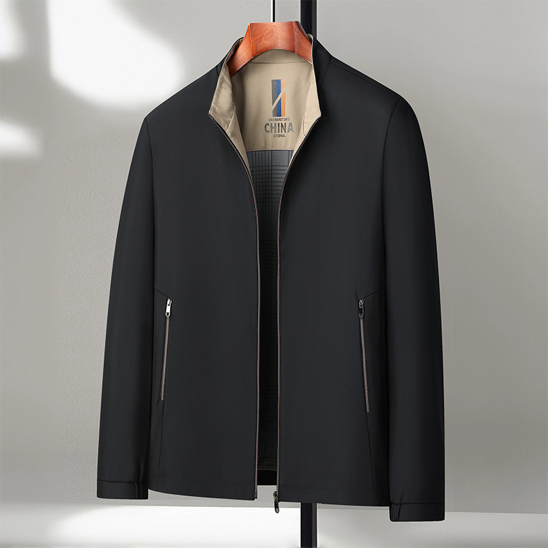 Men's Practical Casual Jacket with Stand Collar