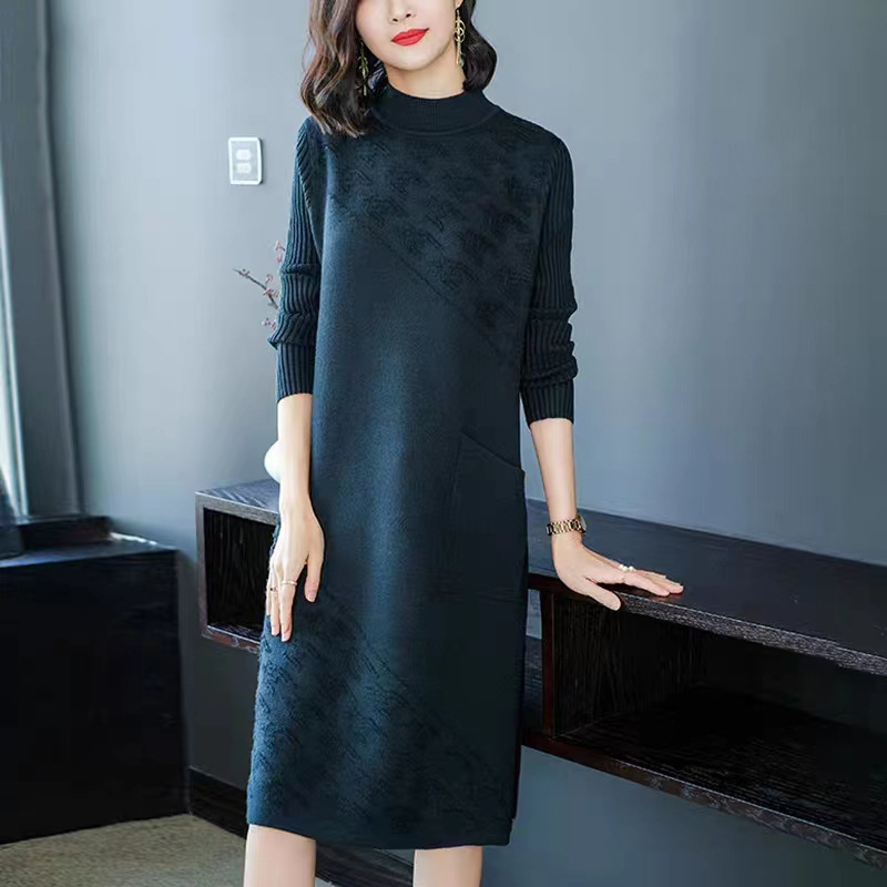 Women's Knitted Woolen Dress – Practical and Elegant Design