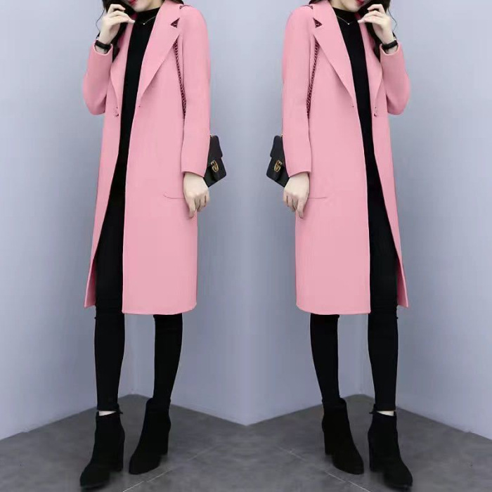 Women’s Mid-Length Loose Wool Overcoat