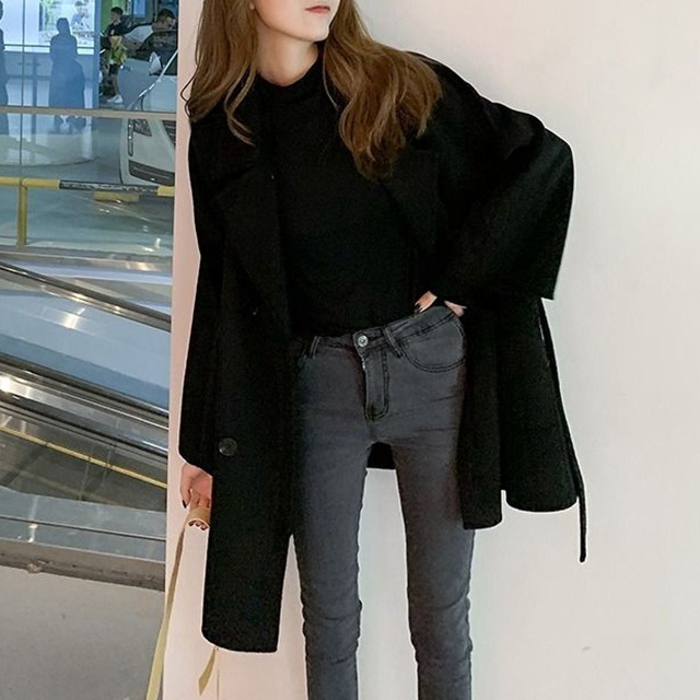 Winter Women’s Mid-Length Loose Korean-Style Coat