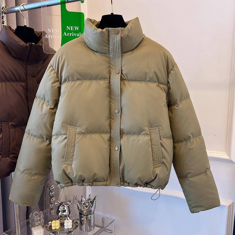 Women’s Thick Padded Jacket with Stand Collar