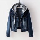 Women's Slim Fit Denim Jacket with Hood