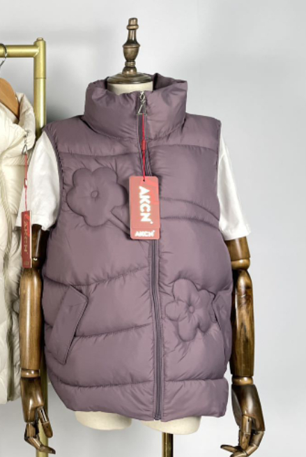 Women's Winter Sleeveless Padded Jacket – Stand Collar, Warm Cotton Filling