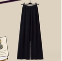 Women’s 3-Piece Set: Knitted Sweater with Shirt and Wide-Leg Pants