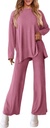 Women’s Casual Knitted Solid Color Fashion Suit