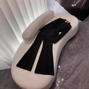 Elegant Women's Suit – One-Button Blazer with Wide-Leg Pants