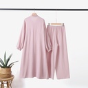 Casual Women’s Two-Piece Set with Mushroom Buckle and Long Sleeves