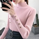 Slim Fit Blouse with Half-High Collar and Long Sleeves – Essential Innerwear