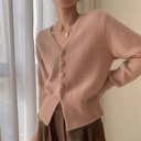 Loose Western-Style Blouse with V-Neck and Waist-Defining Design