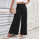 High Waist Wide-Leg Casual Pants