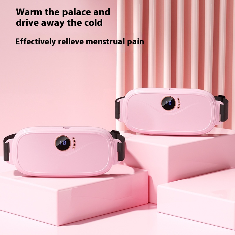 Abdominal Heating Belt with Vibration – Waist and Stomach Massager