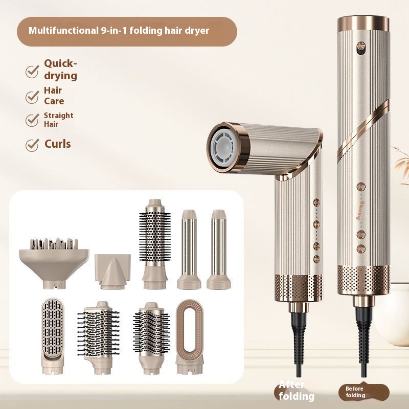 High-Speed 9-in-1 Hair Dryer with Hot Air Comb