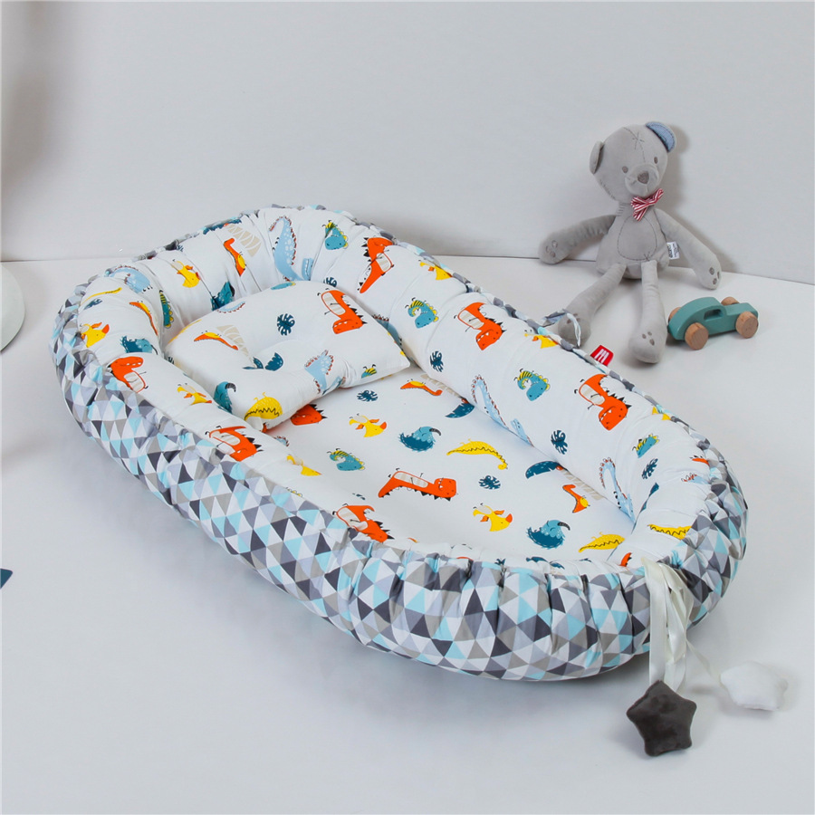 Foldable Travel Baby Crib with Removable and Washable Pillow