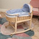 Newborn rattan baby bed with mosquito net